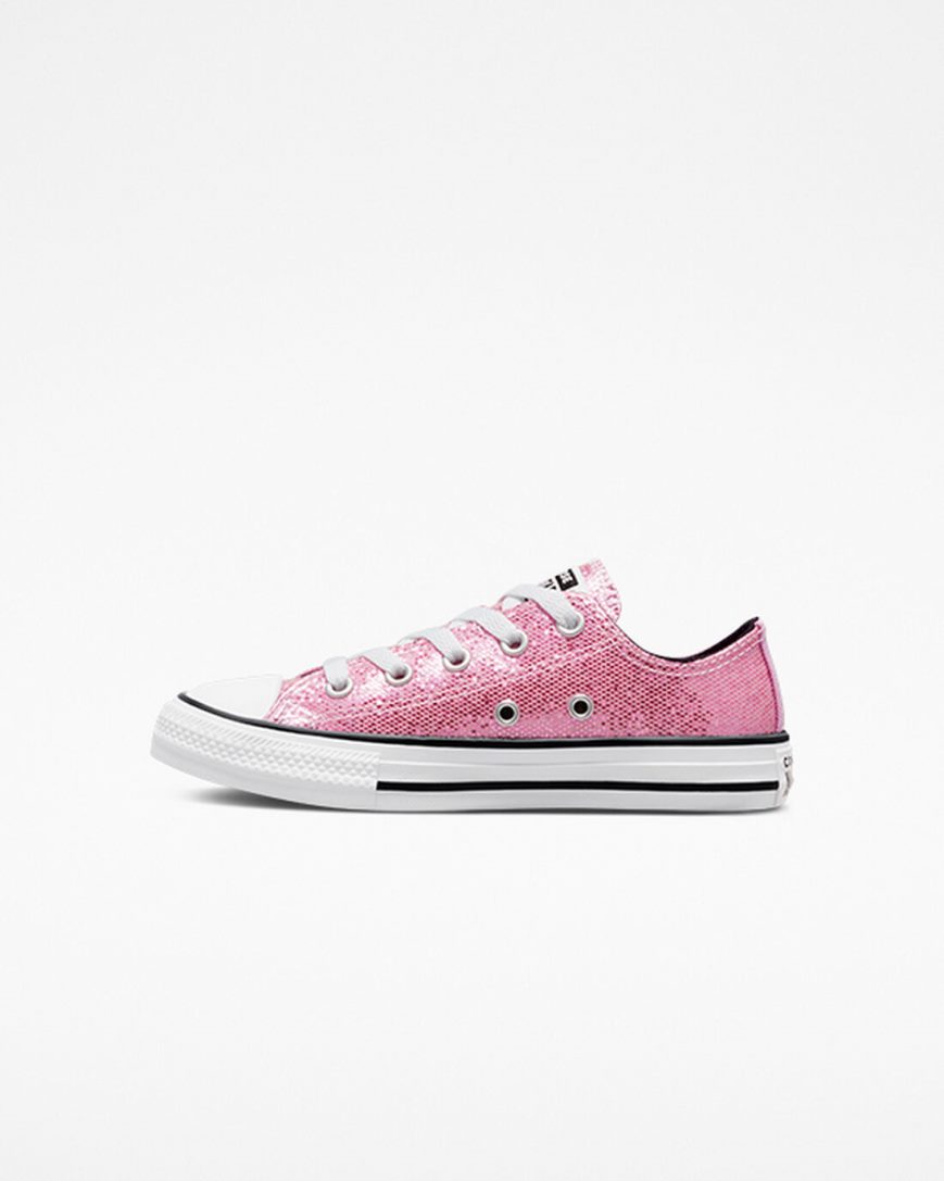 Tenisky Nizke Converse Chuck Taylor All Star Glitter Dievcenske Ruzove Čierne | SK NFPMJ0